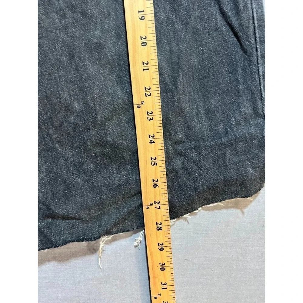 Levi's Silver Tabs Cut Off Shorts Mens 42‎ Black Denim Pocketed Zip Men.